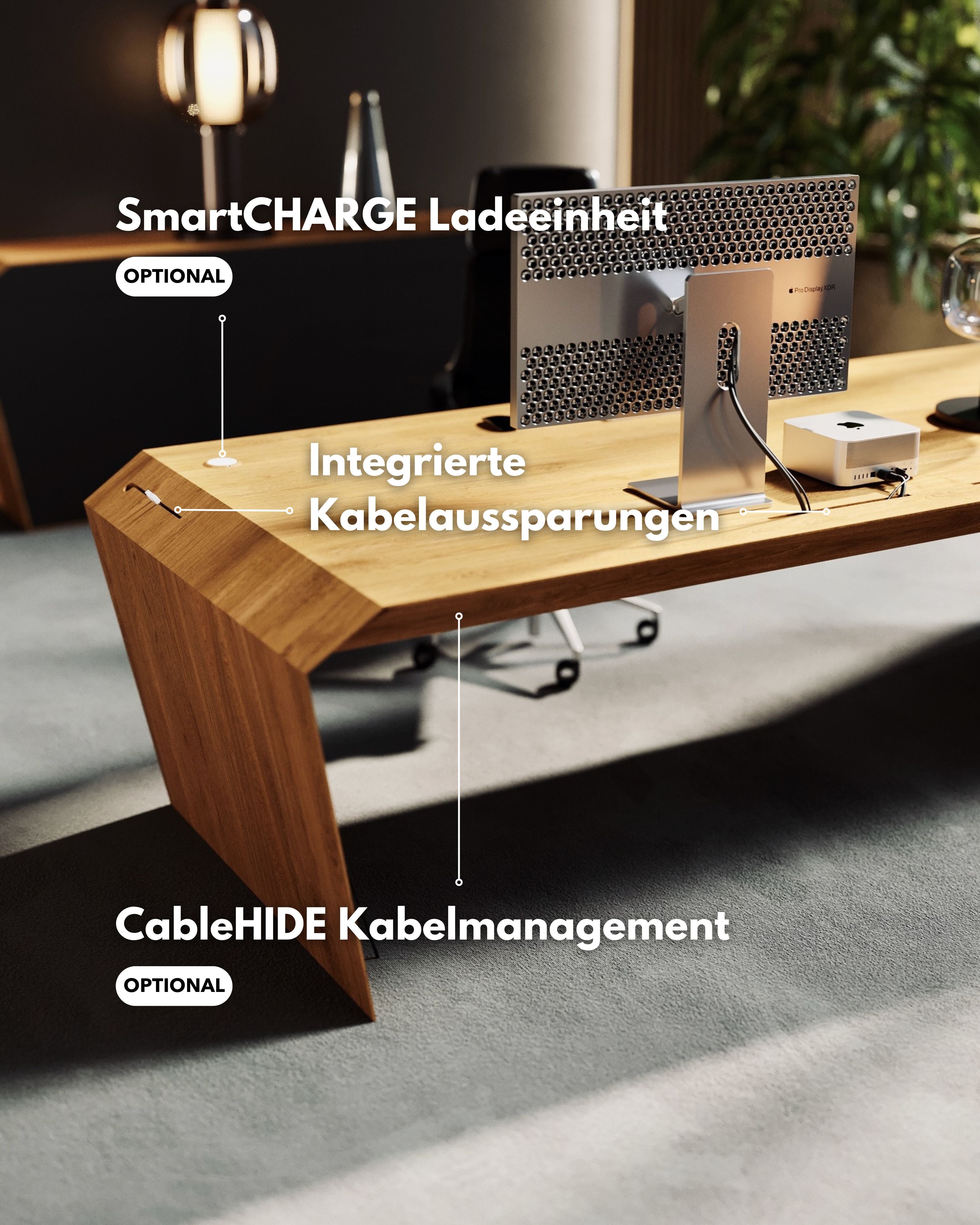 Schreibtisch aus Massivholz