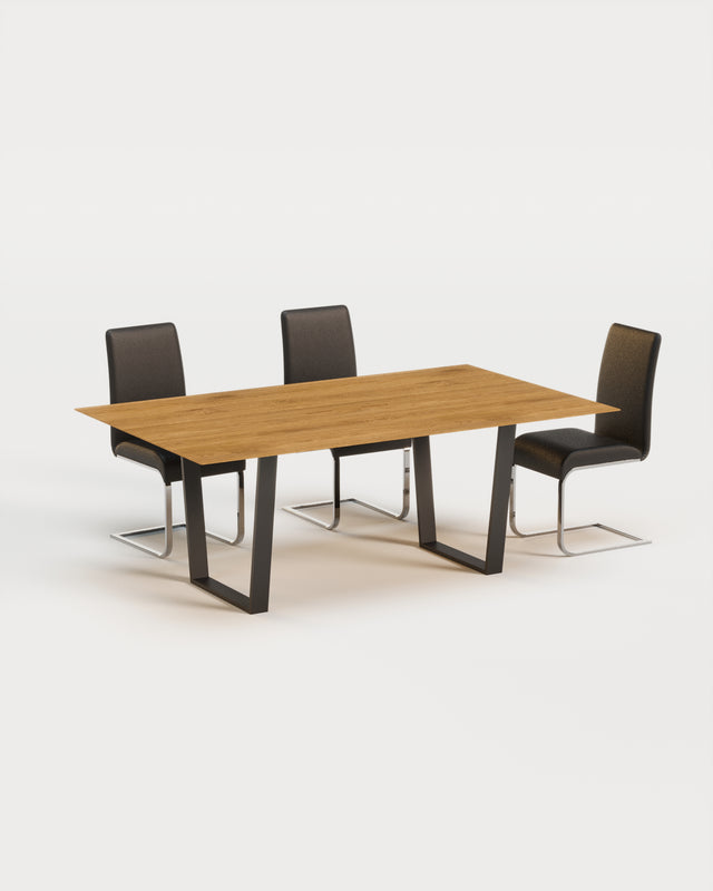 Konferenztisch aus Massivholz