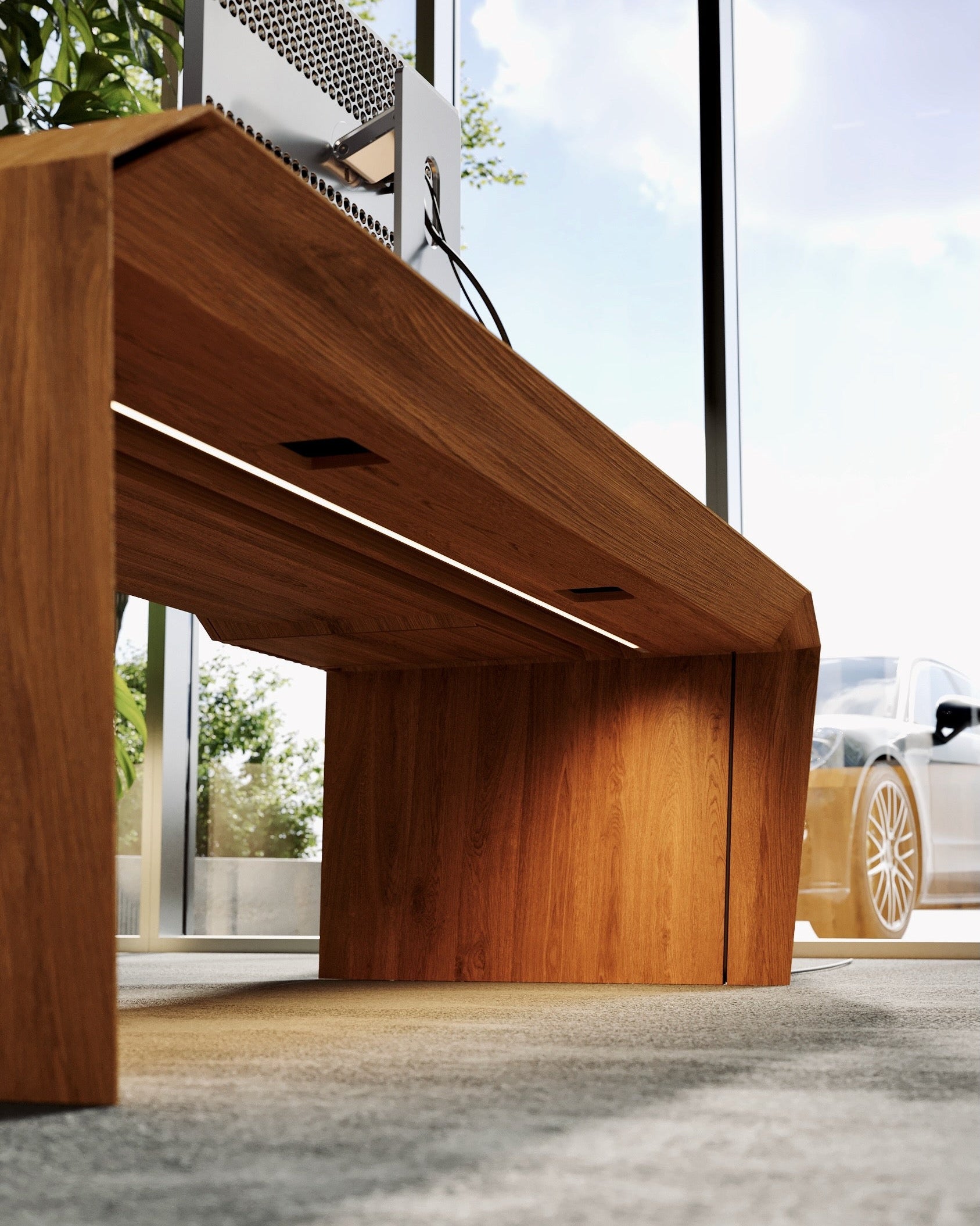 LED-Ambientbeleuchtung für EDELHOLZ Schreibtische