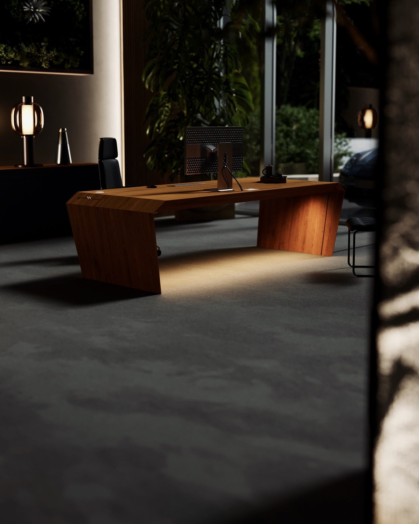 LED-Ambientbeleuchtung für EDELHOLZ Schreibtische