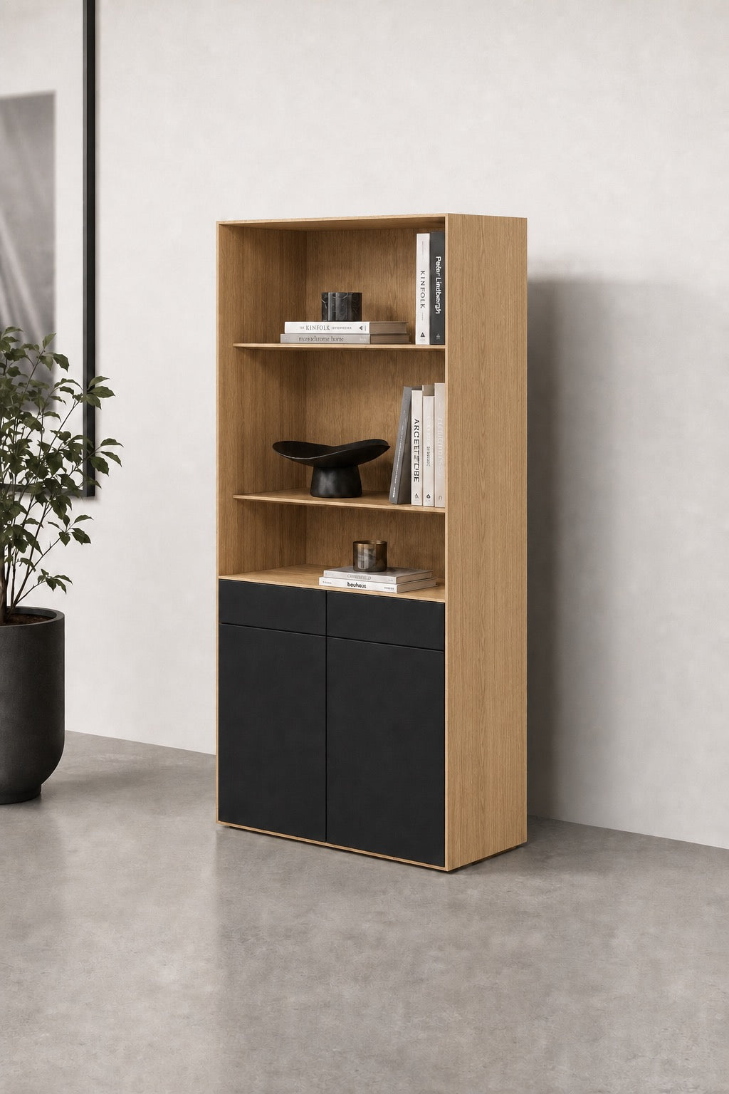Bücherregal aus Massivholz